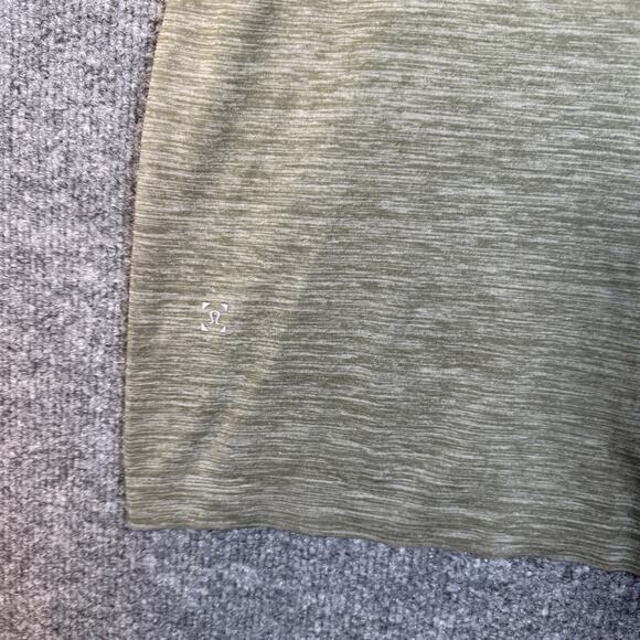 Lululemon Shirt Mens Medium Green Polo Short Sleeve Performance Stretch - Picture 9 of 9